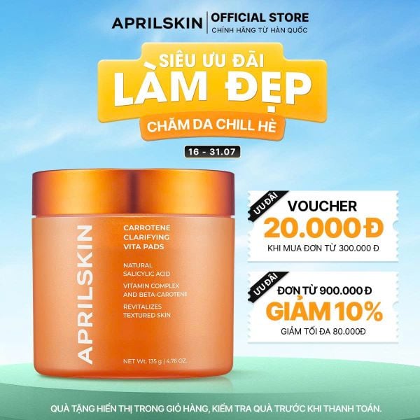  Toner Sạch Mụn Carrotene Vitamin Pad 