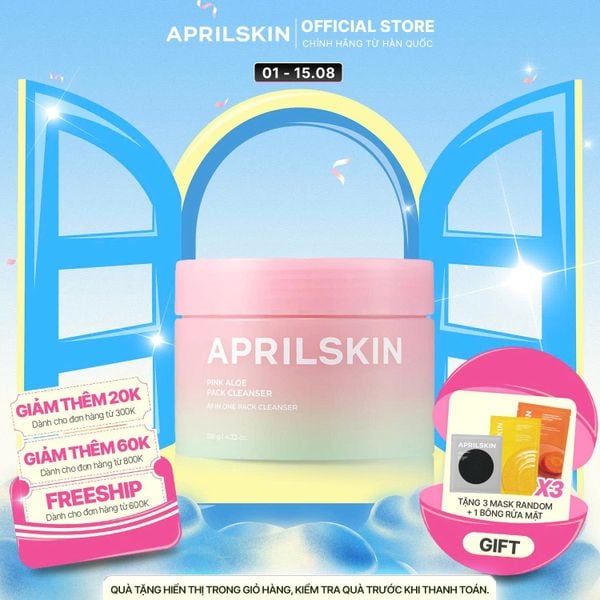  Kem rửa mặt 4 trong 1 Pink Aloe Pack Cleanser 120g 