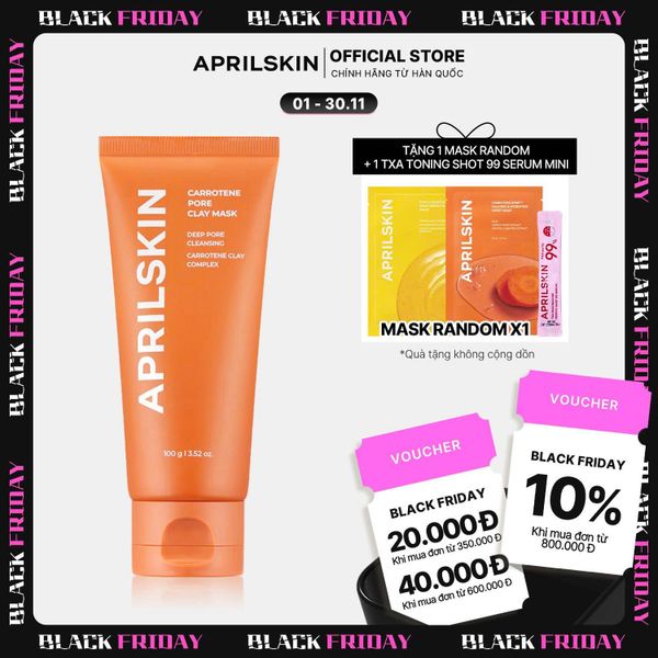  Mặt nạ đất sét se khít lỗ chân lông Carrotene Pore Clay Mask 100g 