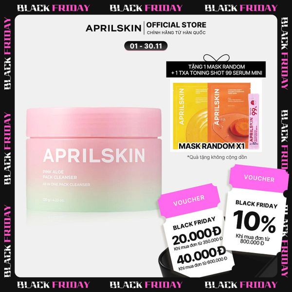  Kem rửa mặt 4 trong 1 Pink Aloe Pack Cleanser 120g 