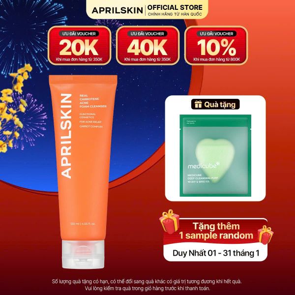  Sữa rửa mặt Carrot Acne Foam Cleanser* 