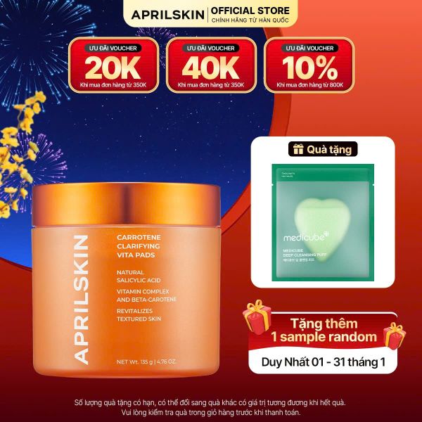  Toner Sạch Mụn Carrotene Vitamin Pad 