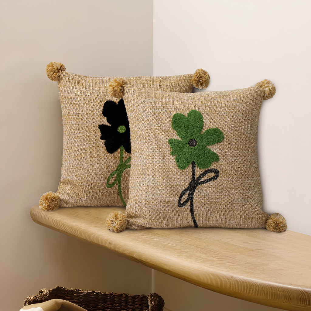  Vỏ Gối Nét Thiên Nhiên Mùa Xuân - BST Mùa Xuân Thảm Vintage 