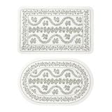  Thảm Nhà Tắm Hình Học Hoa Lá Cành Da Nappa Cao Cấp - BST Mùa Xuân Thảm Vintage 