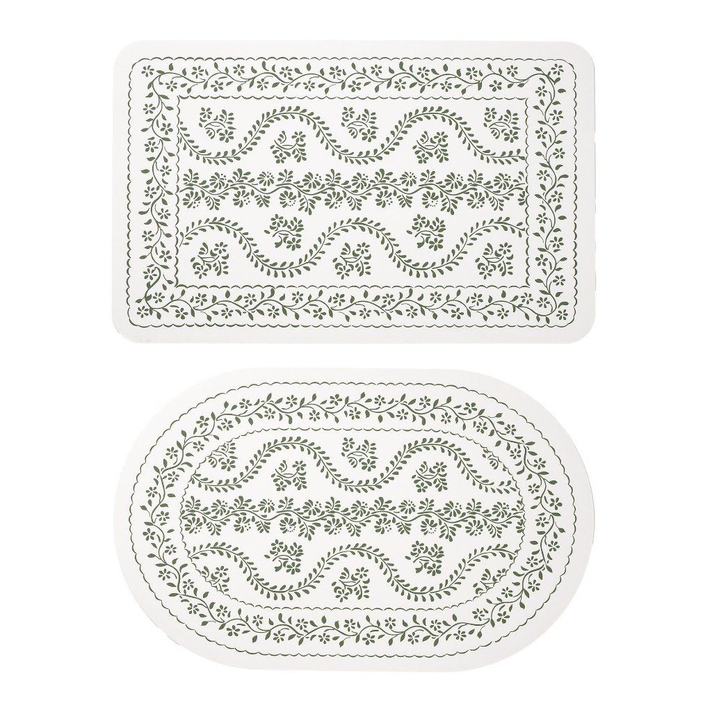  Thảm Nhà Tắm Hình Học Hoa Lá Cành Da Nappa Cao Cấp - BST Mùa Xuân Thảm Vintage 