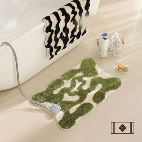  Thảm Chân Len Xanh - BST Mùa Xuân Thảm Vintage 