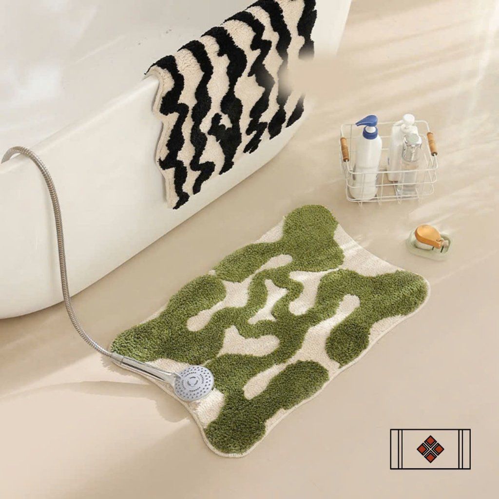  Thảm Chân Len Xanh - BST Mùa Xuân Thảm Vintage 