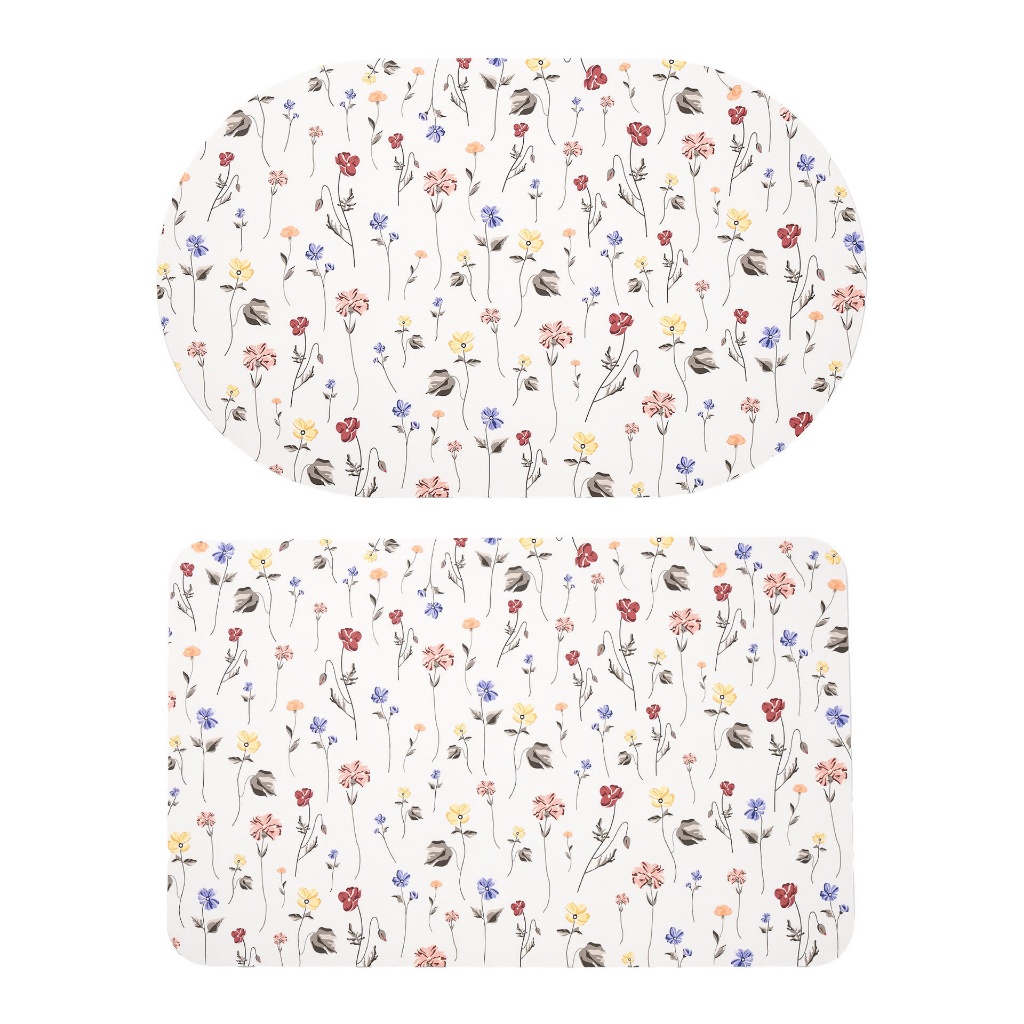  Thảm Nhà Tắm Hình Học Hoa Lá Cành Da Nappa Cao Cấp - BST Mùa Xuân Thảm Vintage 