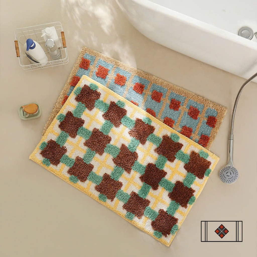  Thảm Chân Len Xanh - BST Mùa Xuân Thảm Vintage 