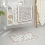  Thảm Nhà Tắm Hình Học Hoa Lá Cành Da Nappa Cao Cấp - BST Mùa Xuân Thảm Vintage 