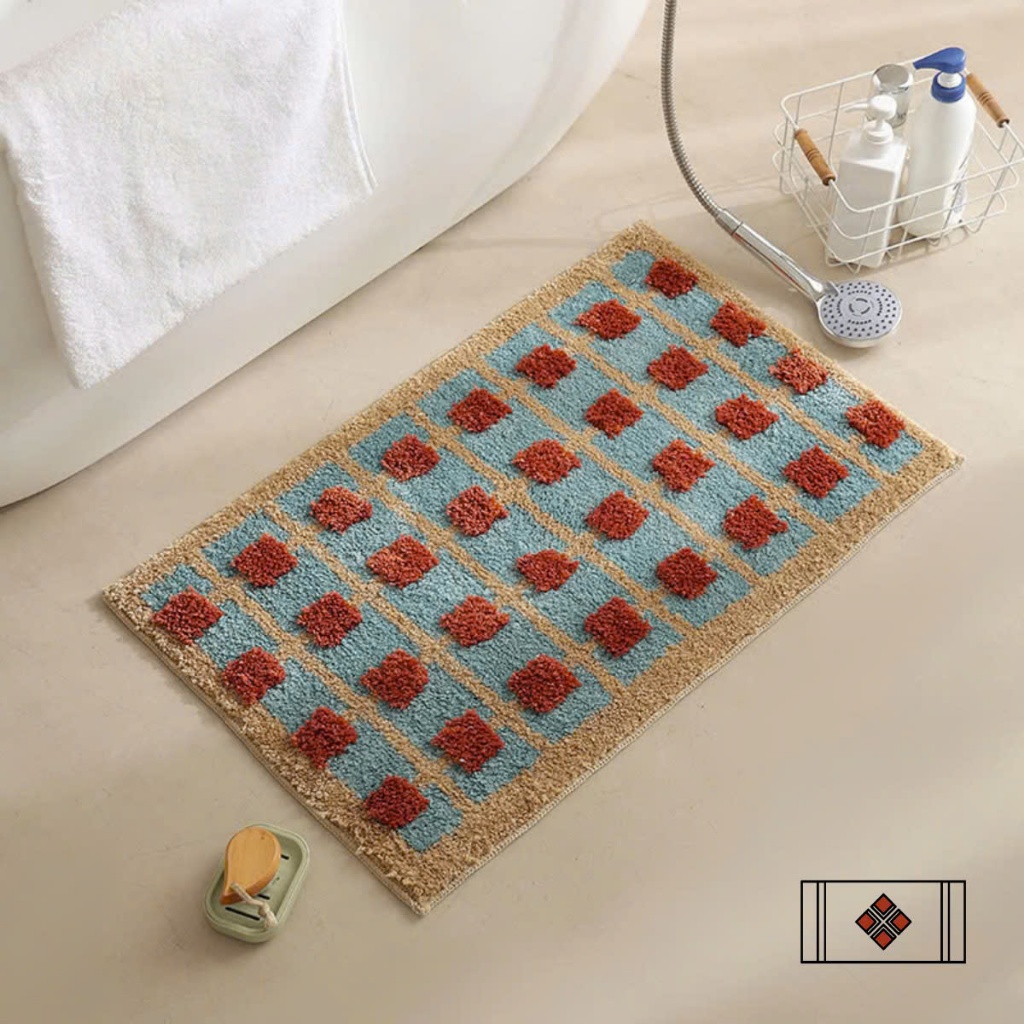  Thảm Chân Len Xanh - BST Mùa Xuân Thảm Vintage 