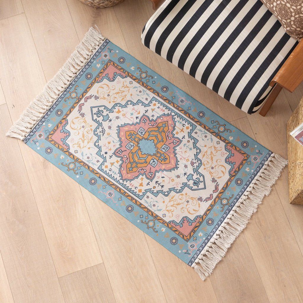  Thảm Dệt Hình Học Đông Phương - BST Mùa Xuân Thảm Vintage 