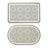  Thảm Nhà Tắm Hình Học Hoa Lá Cành Da Nappa Cao Cấp - BST Mùa Xuân Thảm Vintage 