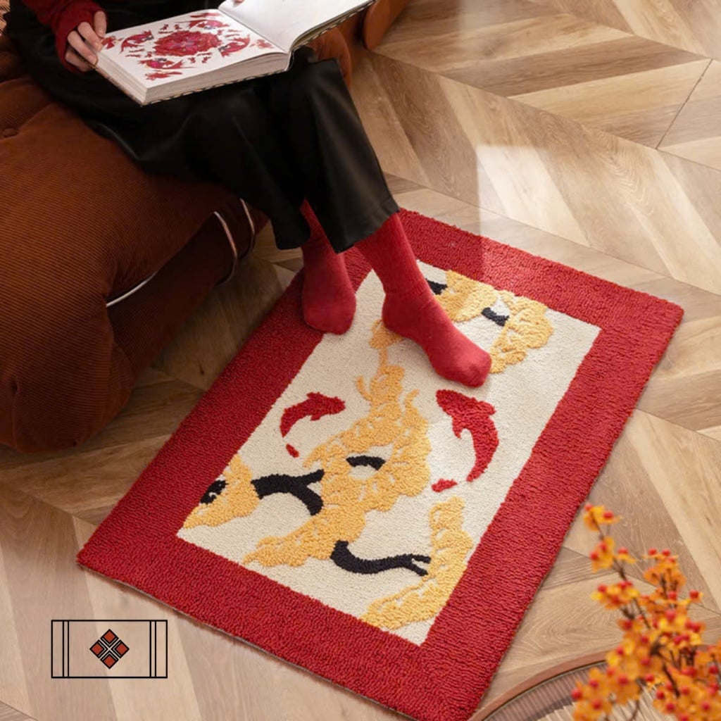  Thảm Chân Vũ Điệu Song Ngư - BST Mùa Xuân Thảm Vintage 