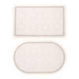  Thảm Nhà Tắm Hình Học Hoa Lá Cành Da Nappa Cao Cấp - BST Mùa Xuân Thảm Vintage 