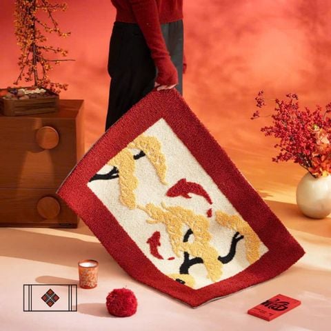  Thảm Chân Vũ Điệu Song Ngư - BST Mùa Xuân Thảm Vintage 