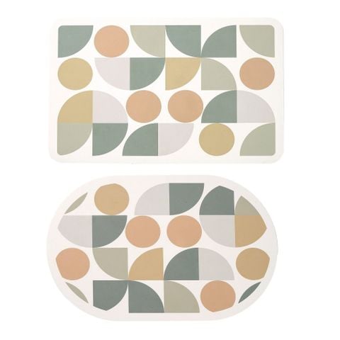  Thảm Nhà Tắm Hình Học Hoa Lá Cành Da Nappa Cao Cấp - BST Mùa Xuân Thảm Vintage 