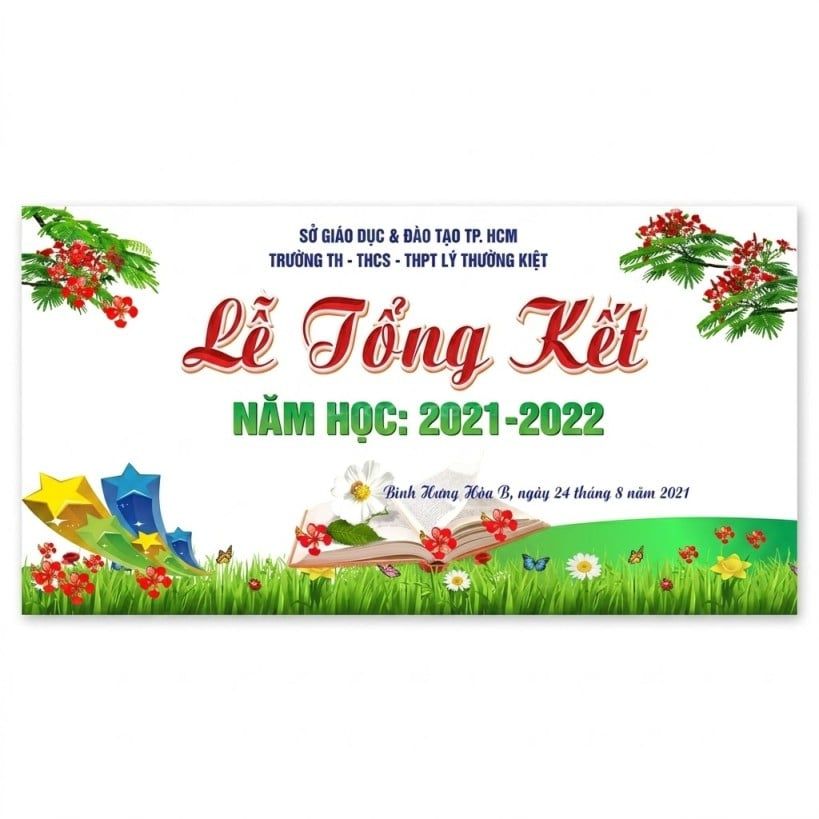 Backdrop Tổng Kết Cuối Năm Học Đẹp – Thiết Kế Ấn Tượng, Chuyên Nghiệp