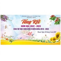 In Backdrop Sân Khấu Tổng Kết Cuối Năm Học Giá Xưởng
