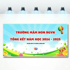 Backdrop Tổng Kết Cuối Năm Học Cho Trường Học Chuyên Nghiệp