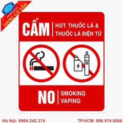 Biển Cấm Hút Thuốc Bằng Mica, Inox, Decal – Thiết Kế Theo Yêu Cầu Lấy Ngay Tại Hà Nội