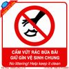 Biển Cấm Đổ Rác Ngoài Trời Có Sẵn – Bền Đẹp, Chống Phai Màu