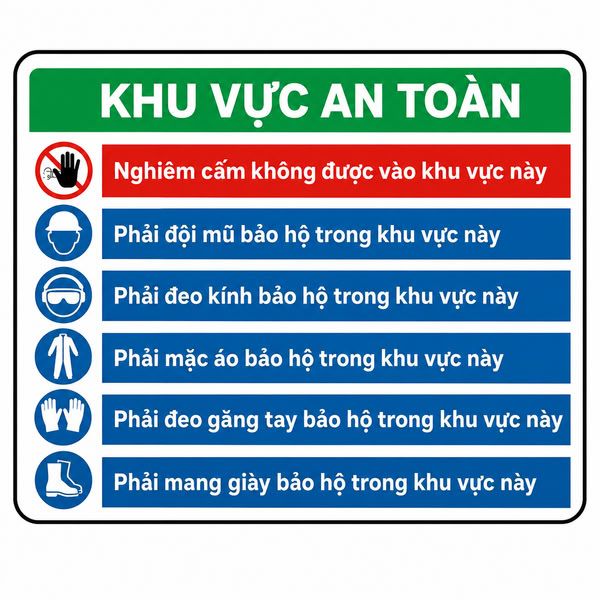 Biển Cảnh Báo An Toàn Lao Động Mica, Alu, Decal Chất Lượng Cao