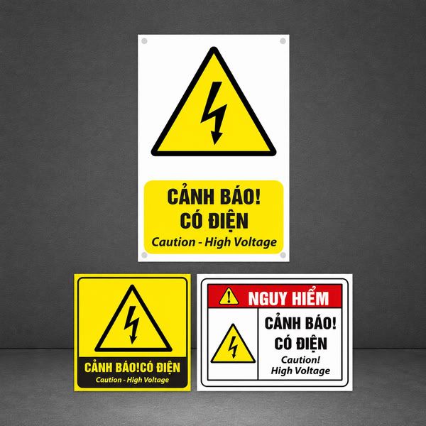 Mẫu Biển Cảnh Báo Có Điện - Có Sẵn, Giá Rẻ Lấy Ngay Tại Hà Nội