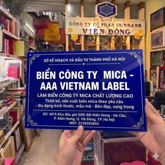 CUNG CẤP BIỂN MICA CAO CẤP CHO VĂN PHÒNG, CÔNG TY