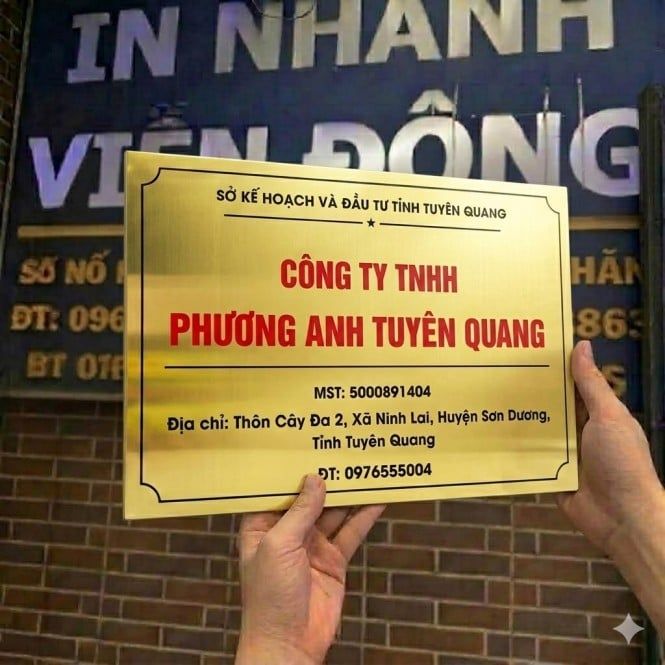 Bảng Hiệu Inox Vàng Khắc Chữ – Đẳng Cấp Doanh Nghiệp