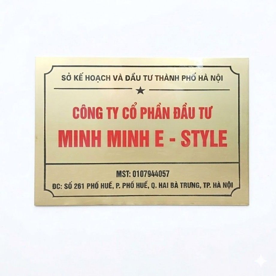 Báo Giá Biển Công Ty Chất Liệu Đồng Chi Tiết, Cập Nhật Mới
