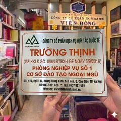 Biển công ty inox chữ nổi đẹp, độ bền cao