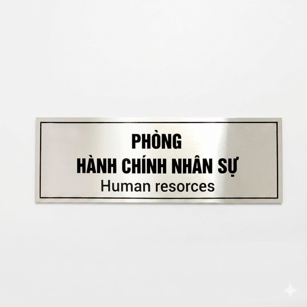 Làm Biển Phòng Ban Inox Theo Yêu Cầu – Thi Công Nhanh
