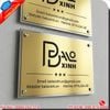 Biển công ty inox vàng chữ nổi đẹp, hiện đại
