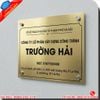Mẫu biển công ty inox vàng gương cao cấp