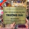 Mẫu biển công ty inox vàng gương cao cấp