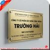 Mẫu biển công ty inox vàng gương cao cấp