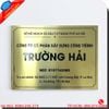 Mẫu biển công ty inox vàng gương cao cấp