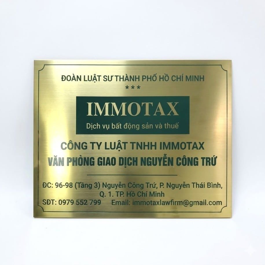 Mẫu Biển Công Ty Inox Vàng Đẹp, Hiện Đại