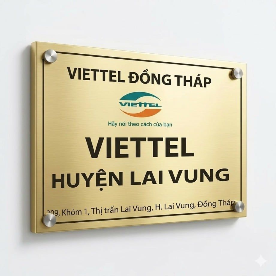 Làm Biển Công Ty Inox Vàng Uy Tín, Thi Công Nhanh