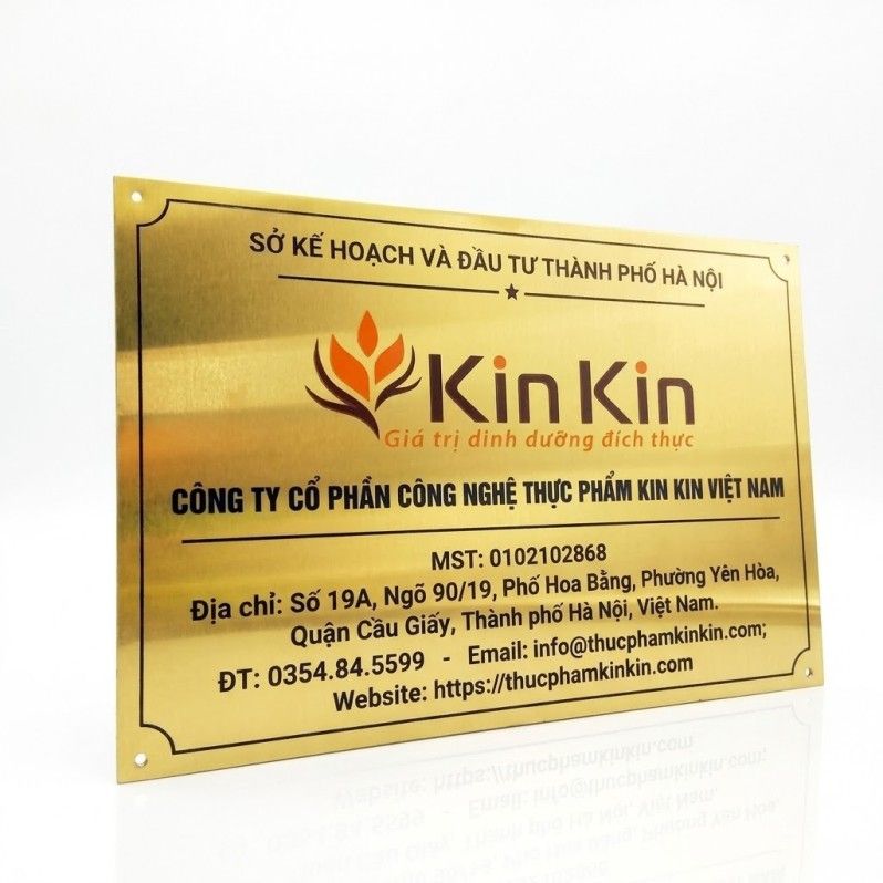 Bảng Hiệu Inox Vàng Công Ty Đẹp, Uy Tín Hàng Đầu