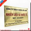 Bảng Hiệu Inox Vàng Gương