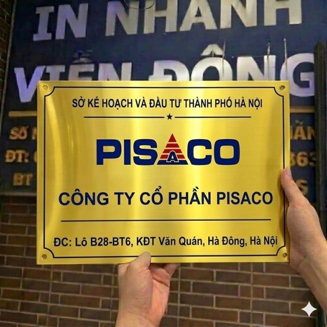 Làm Bảng Hiệu Inox Vàng Ăn Mòn Cho Công Ty