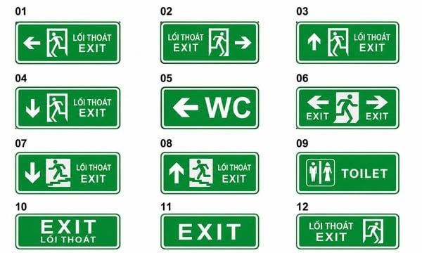 Biển EXIT Thoát Hiểm Cao Cấp, Đạt Tiêu Chuẩn PCCC, Bền Đẹp