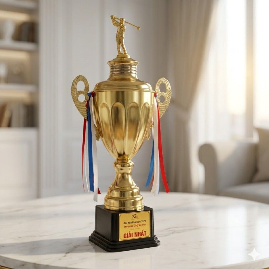 Cúp Golf Cao Cấp – Thiết Kế Sang Trọng Cho Giải Đấu