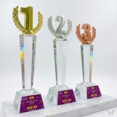Cúp Lưu Niệm Pickleball Pha Lê Cao Cấp