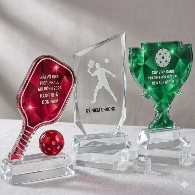 Kỷ Niệm Chương Giải Pickleball Khắc Logo Theo Yêu Cầu