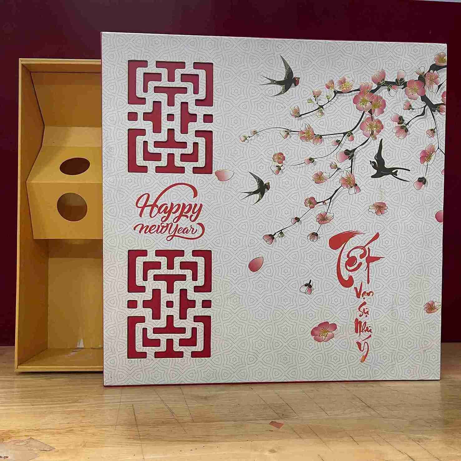 Hộp Qùa Tết 2026 Tuyệt Tác Cắt CNC Và Họa Tiết Di Sản