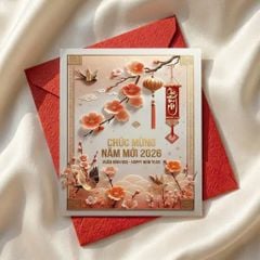 Làm thiệp tết 2026 cao cấp, sang trọng