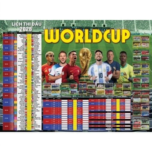 Poster lịch thi đấu World Cup 2026